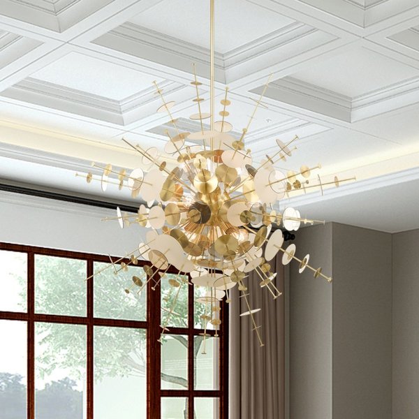 Circulo 12 Light Satin Brass Grand Foyer
