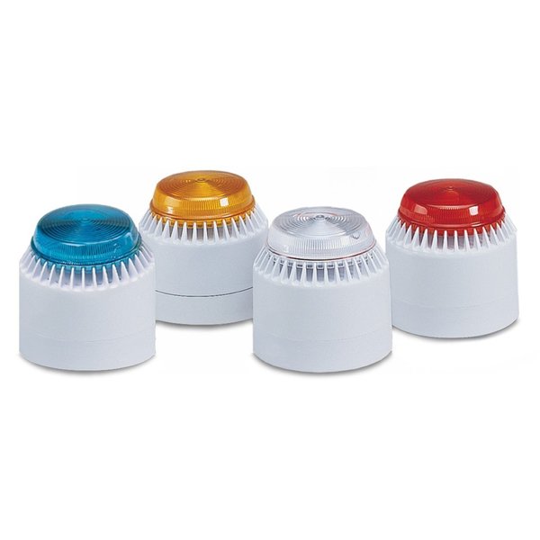 Horn Strobe, White/Amber, ABS, 18 to 30VDC