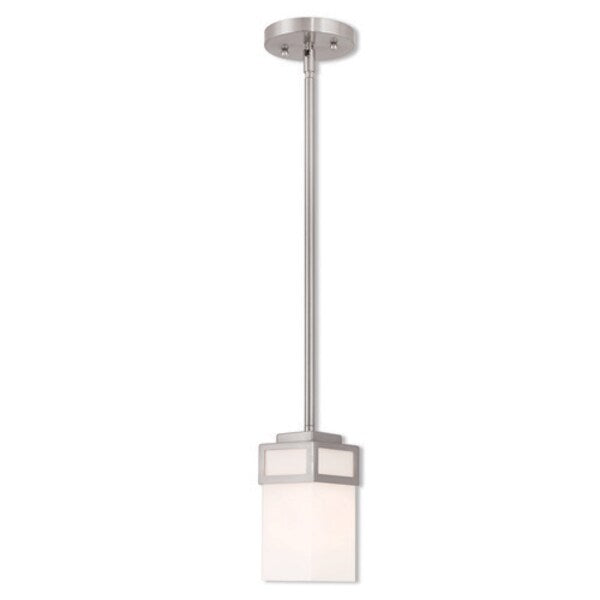 Harding 1 Light Brushed Nickel Mini Pendant