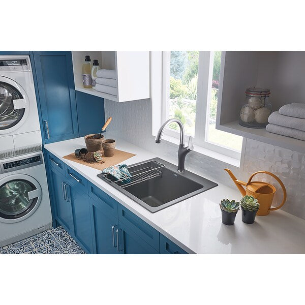 Liven Silgranit Dual Mount Laundry Sink  - Cinder