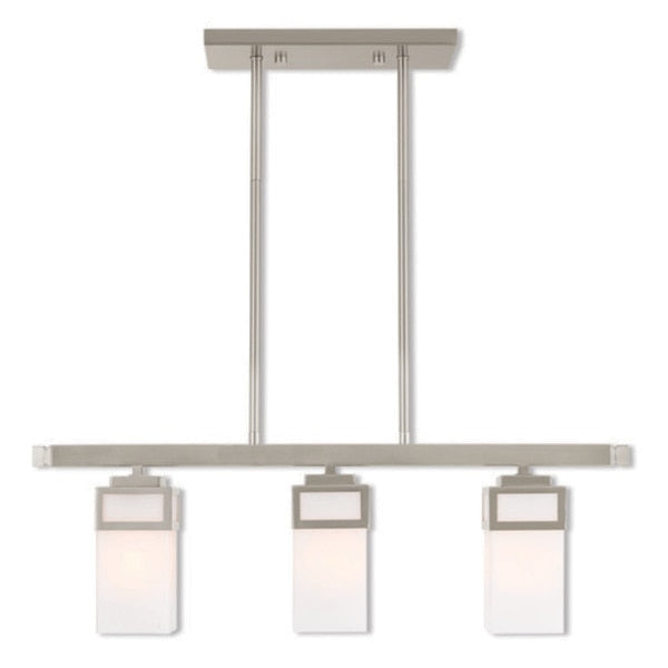Harding 3 Light Brushed Nickel Linear Chandelier