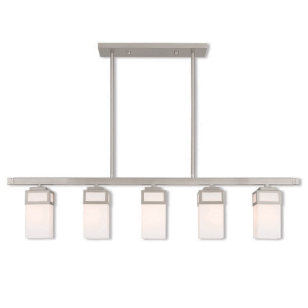 Harding 5 Light Brushed Nickel Linear Chandelier