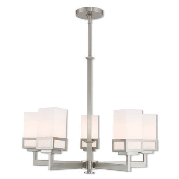 Harding 5 Light Brushed Nickel Chandelier