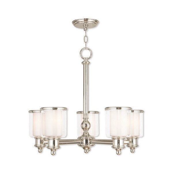 Middlebush 5 Light Polished Nickel Chand