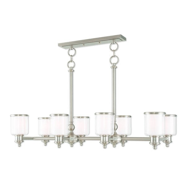 Middlebush 8 Light Brushed Nickel Linear Chandelier