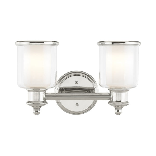 Middlebush 2 Light Polished Nickel Bath