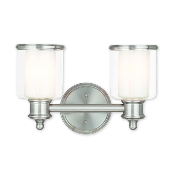 Middlebush 2 Light Brushed Nickel Bath Vanity