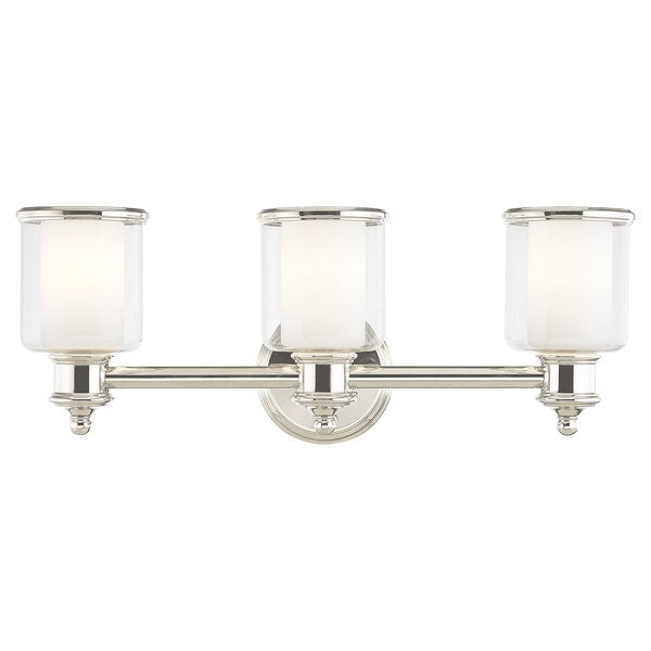Middlebush 3 Light Polished Nickel Bath Vanity