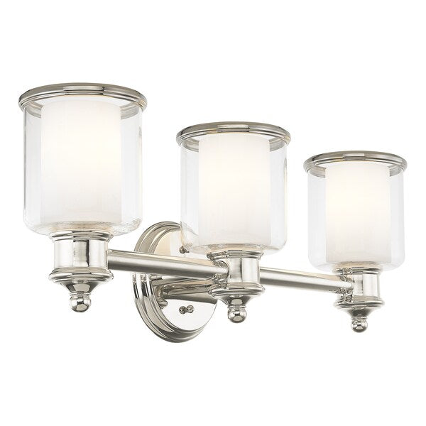 Middlebush 3 Light Polished Nickel Bath Vanity