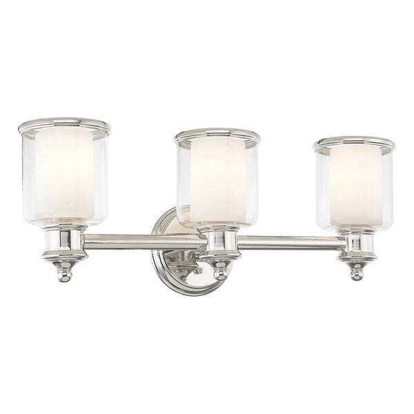 Middlebush 3 Light Polished Nickel Bath Vanity