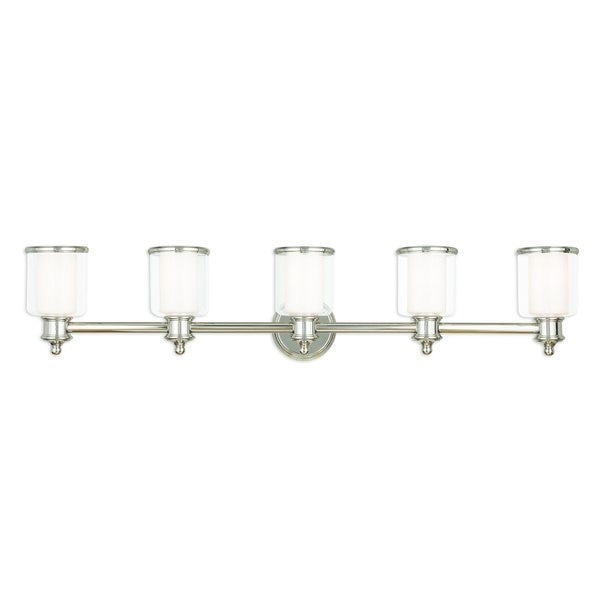 Middlebush 5 Light Polished Nickel Bath Vanity