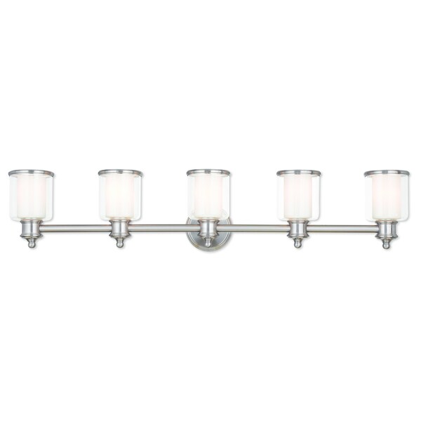 Middlebush 5 Light Brushed Nickel Bath Vanity