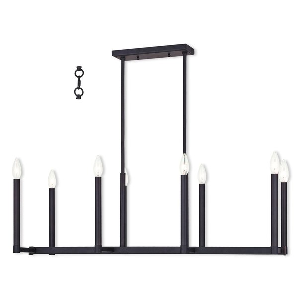 Alpine 8 Light Bronze Linear Chandelier