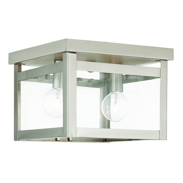Milford 2 Light Brushed Nickel Ceiling Mount