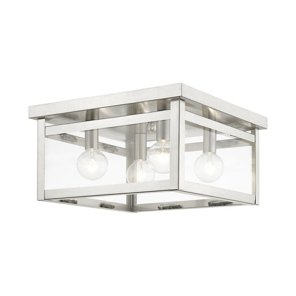 Milford 4 Light Brushed Nickel Ceiling Mount