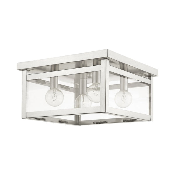 Milford 4 Light Brushed Nickel Ceiling Mount