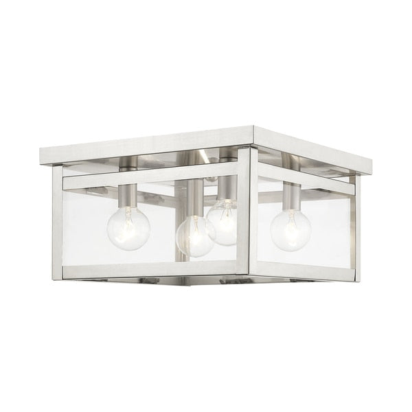 Milford 4 Light Brushed Nickel Ceiling Mount