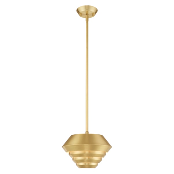 Amsterdam 1 Light Satin Brass Mini Pendant