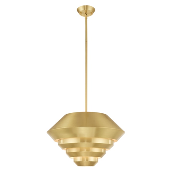 Amsterdam 1 Light Satin Brass Mini Pendant