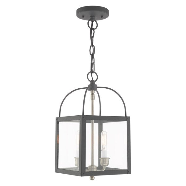 Milford 2 Light Scandinavian Gray Convertible Pendant/Ceiling Mount