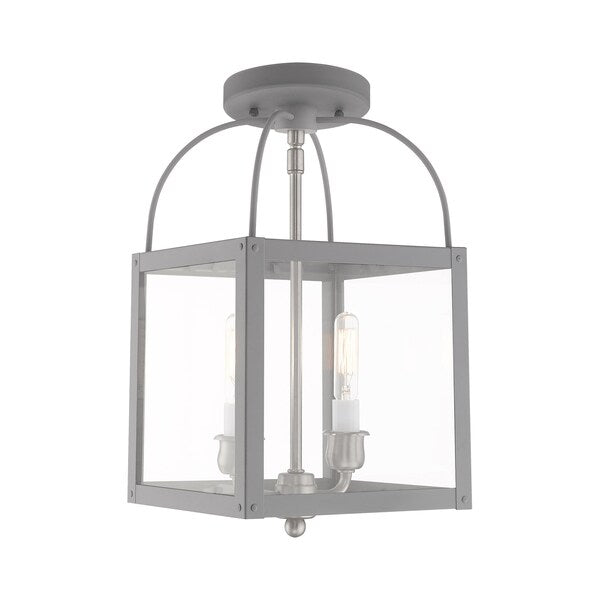 Milford 2 Light Nordic Gray Convertible Mini Pendant/Ceiling Mount