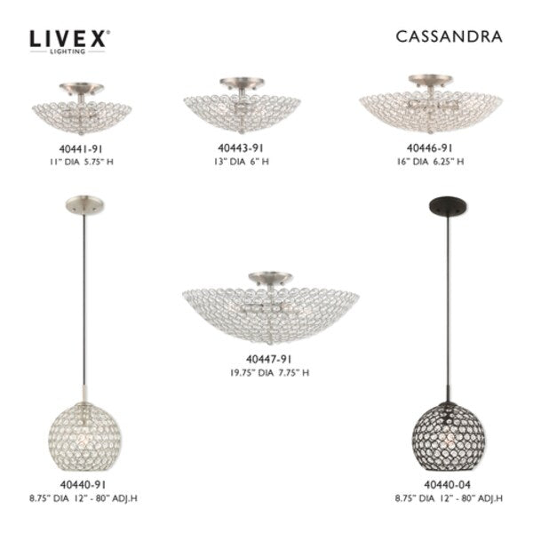 Cassandra 1 Light Black Mini Pendant