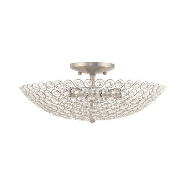 Cassandra 3 Light Brushed Nickel Ceiling Mount
