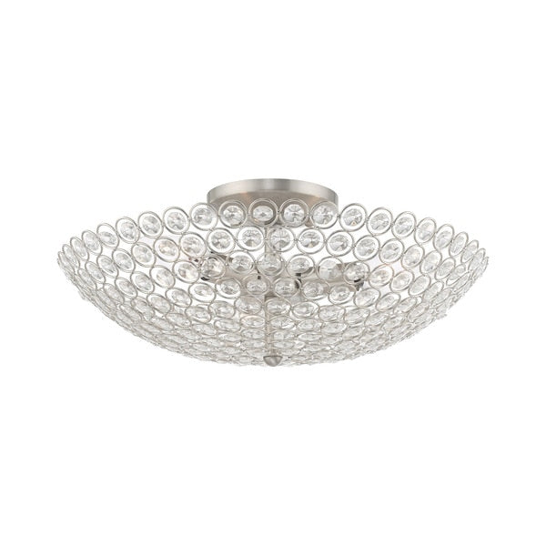Cassandra 3 Light Brushed Nickel Ceiling Mount