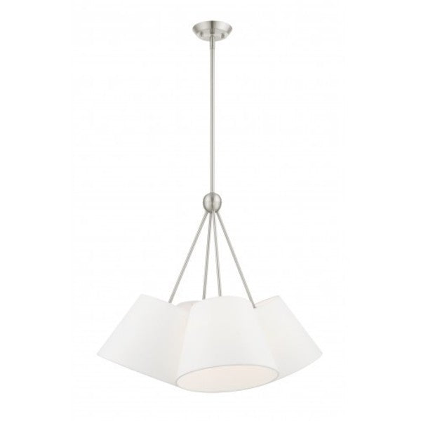 Brushed Nickel Chandelier, 4 Light