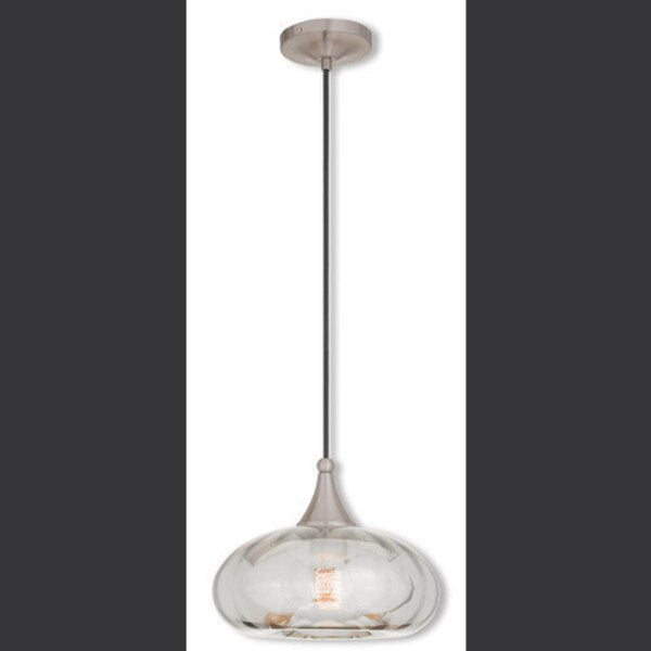 Art Glass Mini Pendants 1 Light Brushed Nickel Mini Pendant