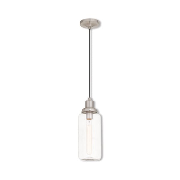 Art Glass Mini Pendants 1 Light Brushed Nickel Mini Pendant