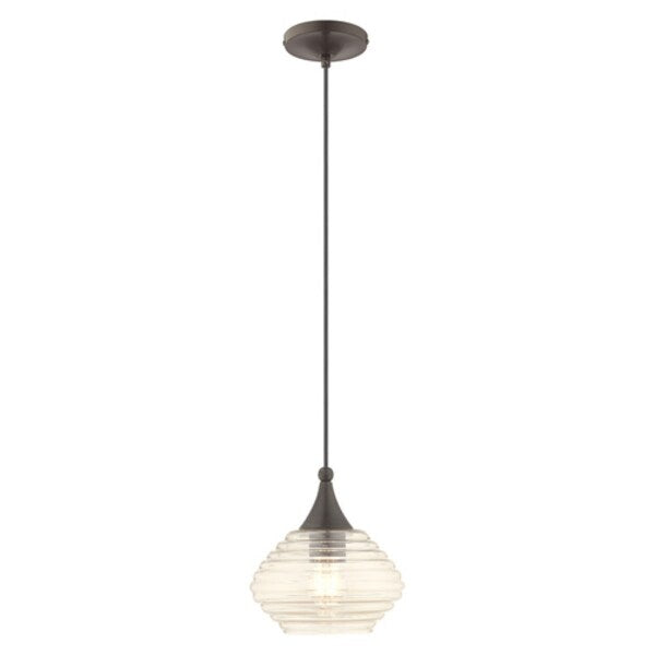 Art Glass Mini Pendants 1 Light English Bronze Mini Pendant