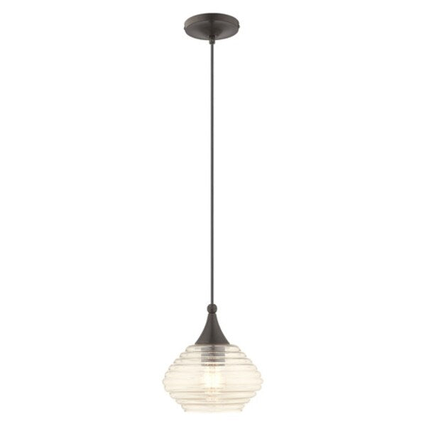 Art Glass Mini Pendants 1 Light English Bronze Mini Pendant