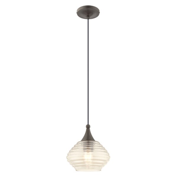 Art Glass Mini Pendants 1 Light English Bronze Mini Pendant