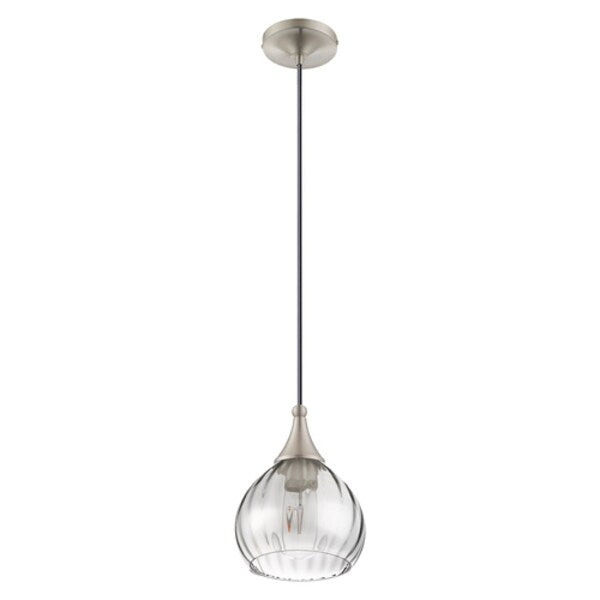 Art Glass Mini Pendants 1 Light Brushed Nickel Mini Pendant