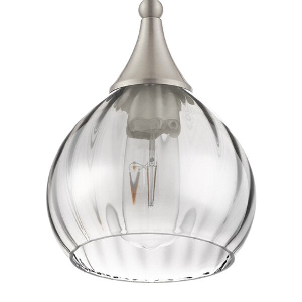 Art Glass Mini Pendants 1 Light Brushed Nickel Mini Pendant