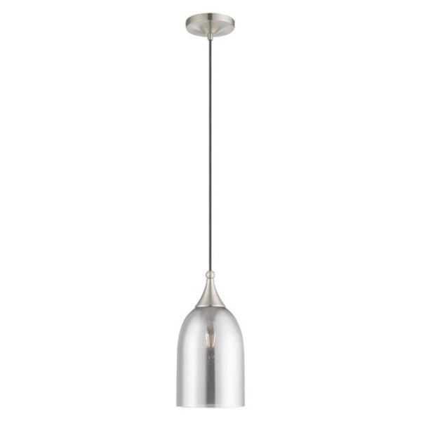 Art Glass Mini Pendants 1 Light Brushed Nickel Mini Pendant