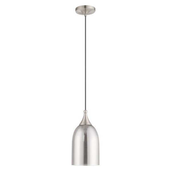 Art Glass Mini Pendants 1 Light Brushed Nickel Mini Pendant