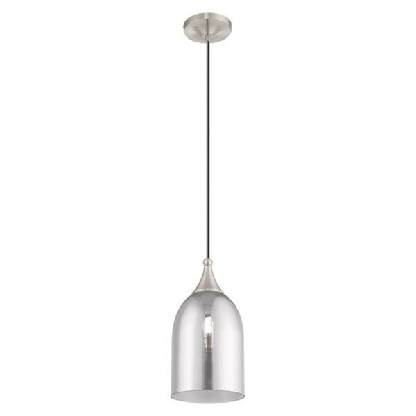 Art Glass Mini Pendants 1 Light Brushed Nickel Mini Pendant
