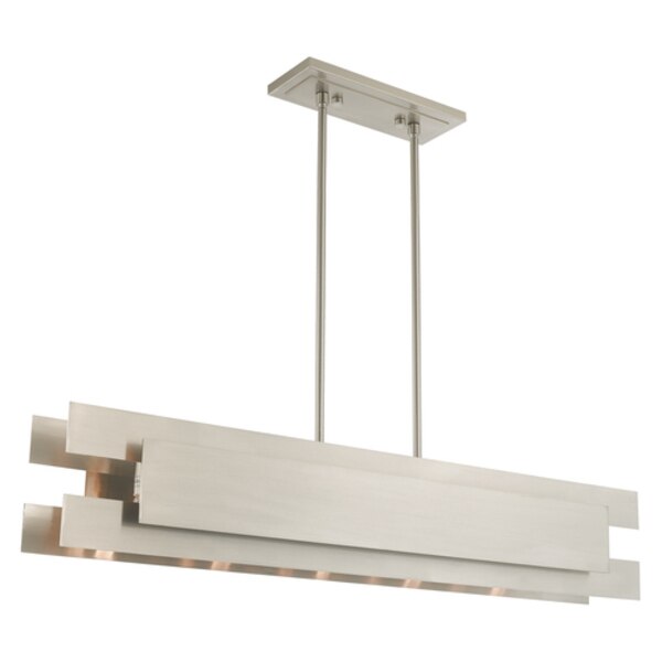 Varick 5 Light Brushed Nickel Linear Chandelier