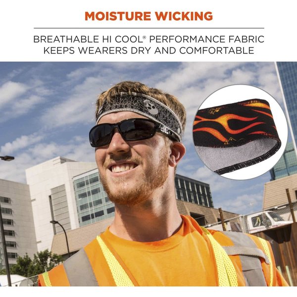 Headband, Flames, One Size, Terrycloth