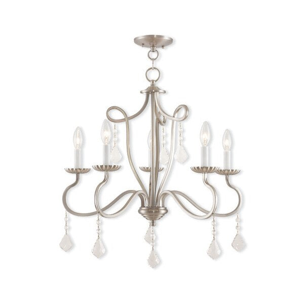 Callisto 5 Light Brushed Nickel Chandelier