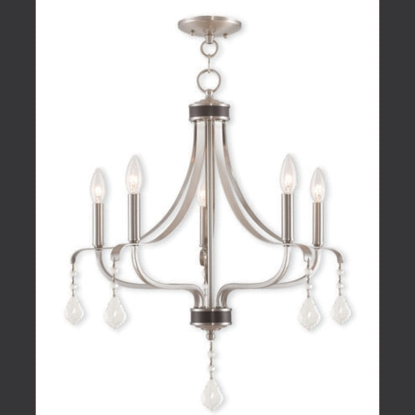 Laurel 5 Light Brushed Nickel Chandelier