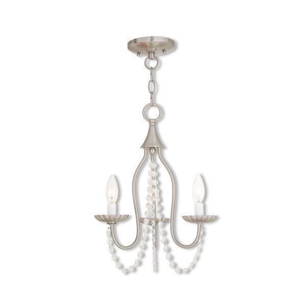 Alessia 3 Light Brushed Nickel Mini Chandelier