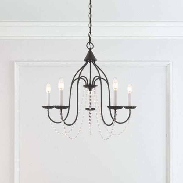 Alessia 5 Light Black Chandelier