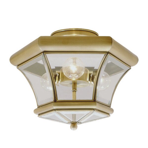 Monterey 3 Light Antique Brass Ceiling M