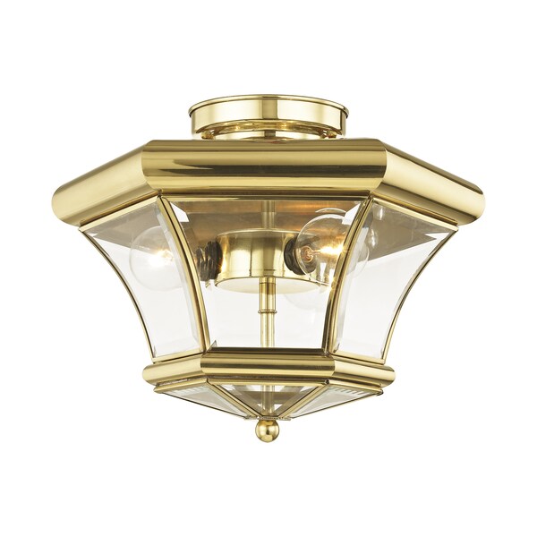 Monterey 3 Light Polished Brass Ceiling