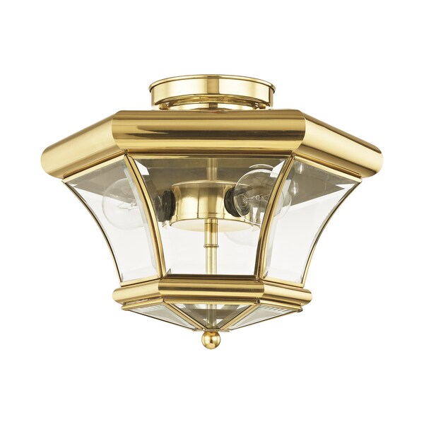 Monterey 3 Light Polished Brass Ceiling