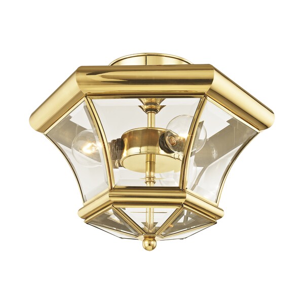 Monterey 3 Light Polished Brass Ceiling