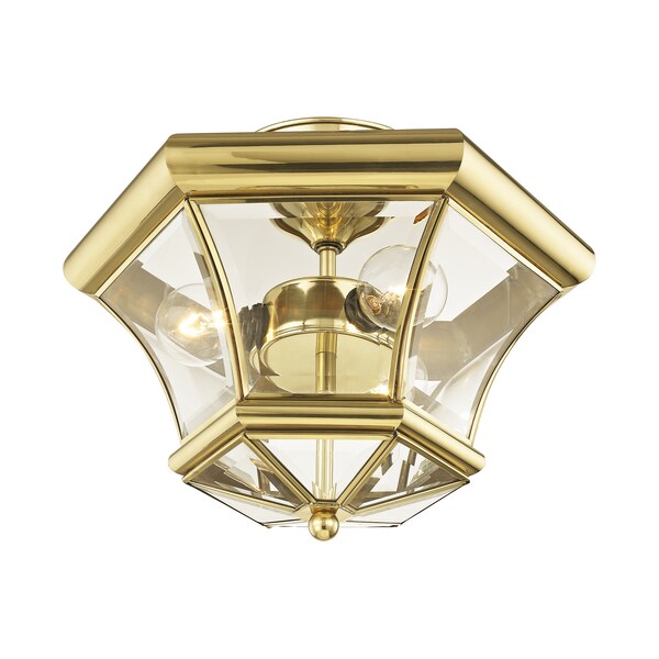 Monterey 3 Light Polished Brass Ceiling